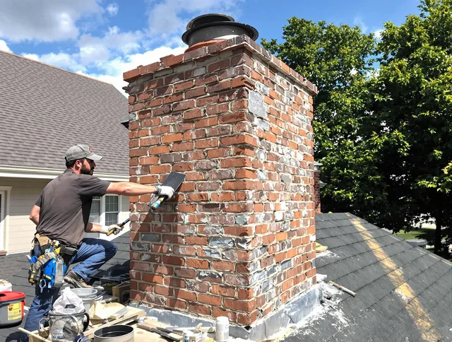 Completed chimney rebuild by Canton Chimney Sweep in Canton, CT