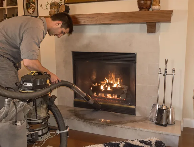 Routine fireplace upkeep by Canton Chimney Sweep in Canton, CT