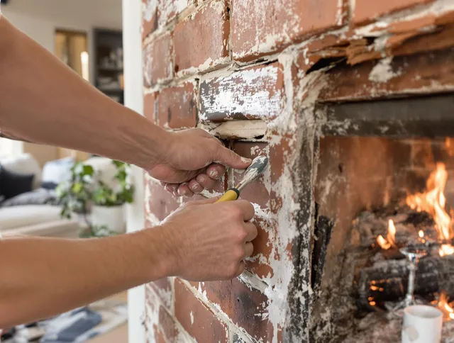 Routine fireplace repair by Canton Chimney Sweep in Canton, CT